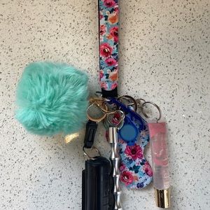 Adorable Floral Safety Wrist Keychain
